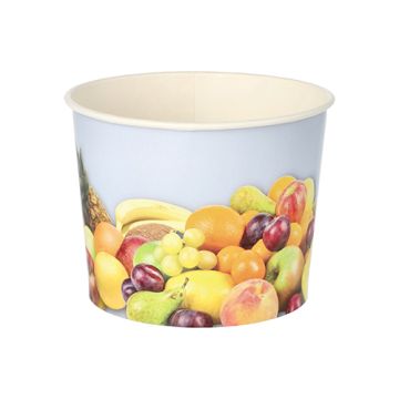 Lončki za sladoled okroglo 500 ml Ø 11 cm · 8,3 cm "Fruits"