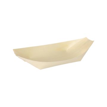 Fingerfood - skodele, lesene "pure" 19 cm x 10 cm "Ladjica"