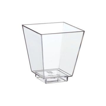 Fingerfood - skodele, PS kvadratna 50 ml 5 cm x 4,5 cm x 4,5 cm kristalno jasno