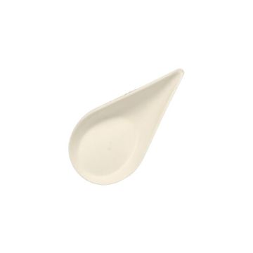 Fingerfood - krožniki, sladkorni trs "pure" 10,5 cm x 5,7 cm bela "Drop"