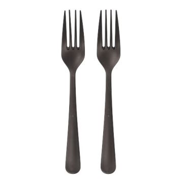 "Circulware by Haval" Vilice za večkratno uporabo PP-MF 19 cm črna "Gaia" extra stabilni, v dispenzerju