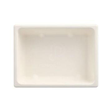 Gastronorm posode GN 1/8 Sladkorni trs, prevlečen s PLA kvadratna 4,7 cm x 16,5 cm x 12,3 cm bela