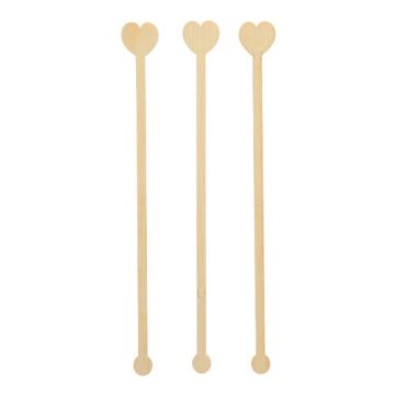 Cocktail palčke, bambus "pure" 20 cm "Heart"