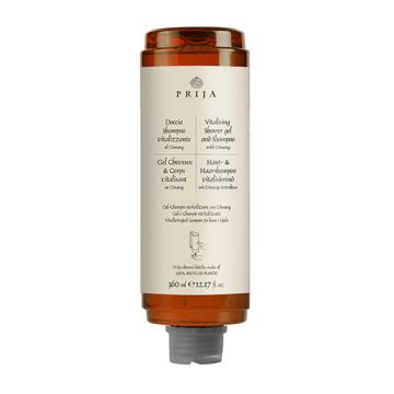 Gel za tuširanje in šampon "Prija" 360 ml "poživitev" mit Ginseng-Extrakten, Cysoap Drückspender
