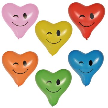 Baloni Ø 28 cm sortirane barve "Heart - Blinky" velik