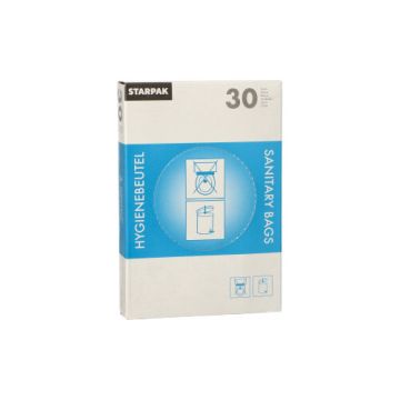 Higienske vrečke 28,5 cm x 8 cm x 7 cm bela v dispenzer kartonu