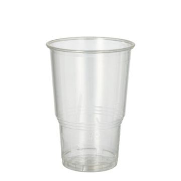 Kozarci za hladne pijače, PLA "pure" 0,25 l Ø 7,8 cm · 11 cm kristalno jasno s penastim robom