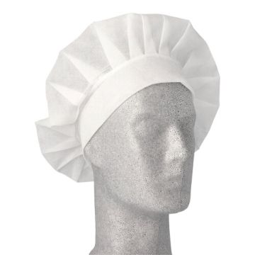 "WORK-INN/-PS" Šefovska kapa, flis Ø 30 cm · 17 cm bela "Francija"