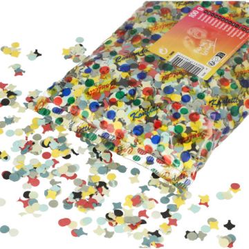 Konfeti, papir sortirane barve 100 g