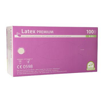 "Medi-Inn" Lateks rokavice, brez pudra "Premium" bela velikost L
