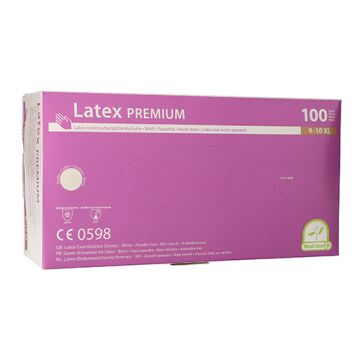 "Medi-Inn" Lateks rokavice, brez pudra "Premium" bela velikost XL