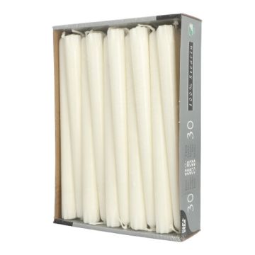 Koničaste sveče Ø 2,2 cm · 24 cm bela iz 100 % Stearina