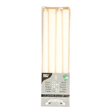 Koničaste sveče Ø 2,2 cm · 25 cm krem iz 100 % Stearina