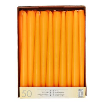 Koničaste sveče Ø 2,2 cm · 25 cm oranžna