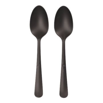 "Circulware by Haval" Žlica za večkratno uporabo PP-MF 19 cm črna "Gaia" extra stabilni, v dispenzerju