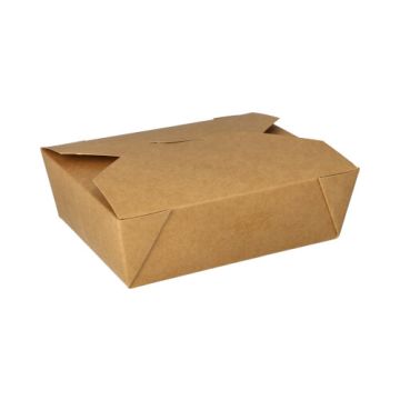 Lunch box, papir "pure" 1000 ml 5 cm x 12 cm x 15 cm rjava