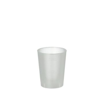 Kozarci za večkratno uporabo za žganjekuho PP 4 cl Ø 4,3 cm · 5,2 cm satinirani, nezlomljivi