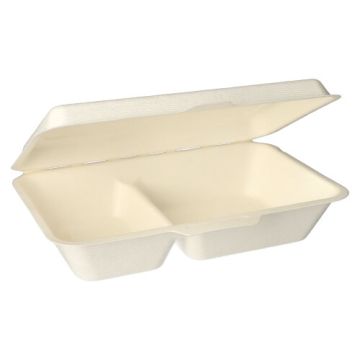 Menu škatle, sladkorni trs "pure" 2-razdelka 6,5 cm x 24 cm x 15,5 cm