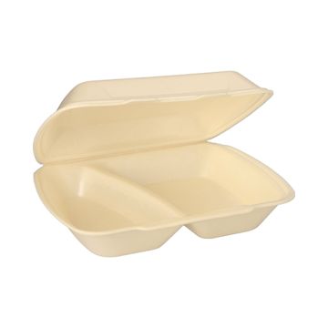 Menu škatle s pokrovom, XPS 2-razdelka 7,5 cm x 24,3 cm x 20,8 cm krem