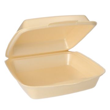 Menu škatle s pokrovom, XPS nedeljen 7,5 cm x 22,5 cm x 22 cm bež laminirane