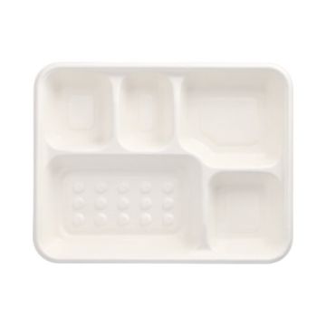 Menu pladenj, sladkorni trs "pure" 5-delni 3,7 cm x 22 cm x 28,2 cm bela