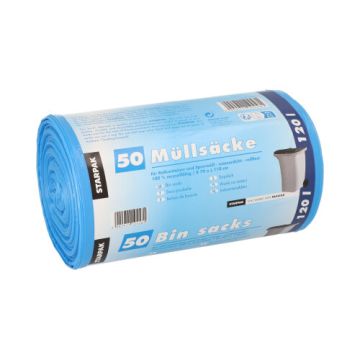 Vreče za smeti, HDPE 120 l 110 cm x 70 cm modra