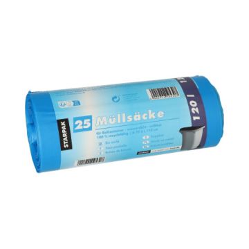 Vreče za smeti, HDPE 120 l 110 cm x 70 cm modra