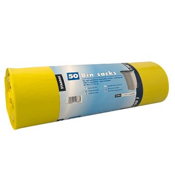 Vreče za smeti, LDPE 120 l 110 cm x 70 cm rumena