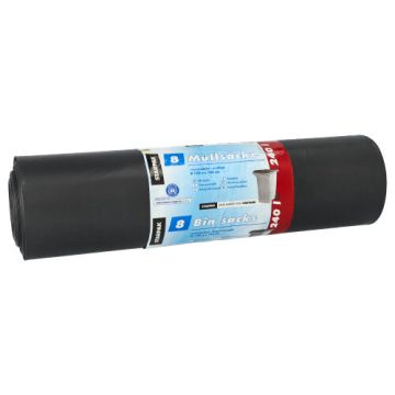 Vreče za smeti, LDPE "blauer Engel" 240 l 145 cm x 120 cm črna