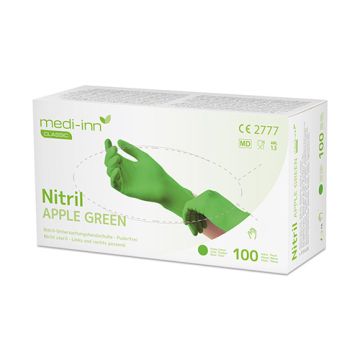 "Medi-Inn Classic" Nitril rokavice, brez pudra zeleno jabolko "Nitril Apple Green" velikost XL