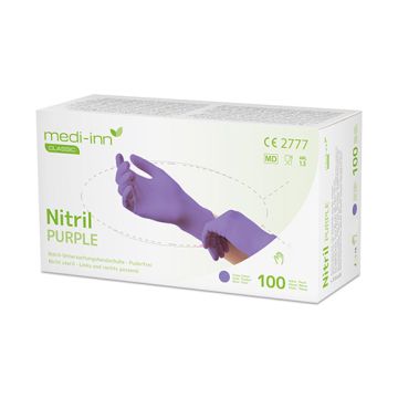 "Medi-Inn Classic" Nitril rokavice, brez pudra vijolična "Nitril Purple" velikost S