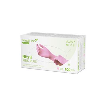 "Medi-Inn Classic" Nitril rokavice, brez pudra roza "Nitril Pink Plus" velikost L