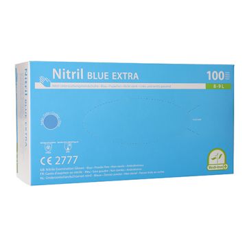 "Medi-Inn" Nitril rokavice, brez pudra modra "Blue Extra" velikost L