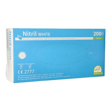 "Medi-Inn" Nitril rokavice, brez pudra "White" bela velikost L