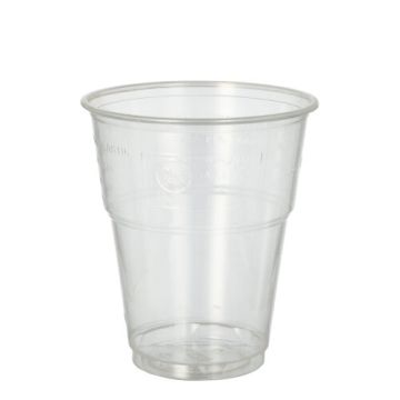 Kozarci za hladne pijače, PLA "pure" 0,3 l Ø 9,5 cm · 11 cm kristalno jasno s penastim robom