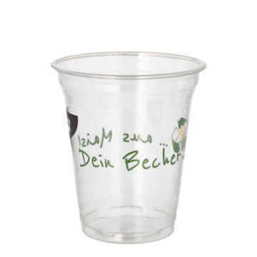 Lončki PLA 0,3 l Ø 9,5 cm · 10,7 cm "Becher aus Mais"