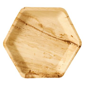 Krožniki, palmov list "pure" Šestkotni 23,5 cm x 3 cm