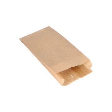 Papirnate vrečke rilane kraft papir 21 cm x 10 cm x 5 cm rjava vsebina 0.5 kg