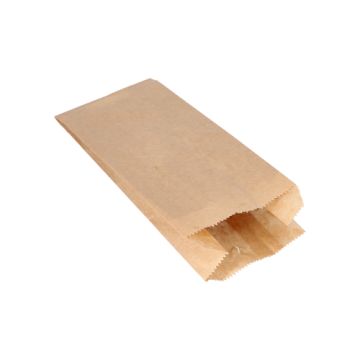 Papirnate vrečke rilane kraft papir 24 cm x 11 cm x 6 cm rjava vsebina 1 kg