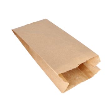 Papirnate vrečke rilane kraft papir 28 cm x 13 cm x 7 cm rjava vsebina 1.5 kg