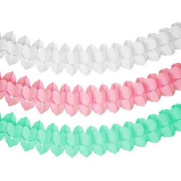 Girlanda iz papirja Ø 16 cm · 3,65 m sortirane barve "Pastel"