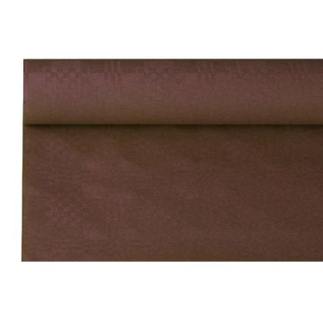 Namizni prt, papir, damast izgled 8 m x 1,2 m rjava