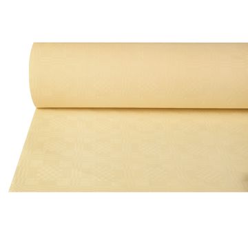 Namizni prt, papir, damast izgled 50 m x 1 m krem