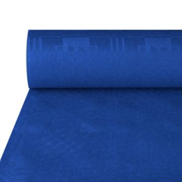 Namizni prt, papir, damast izgled 50 m x 1 m temno modra