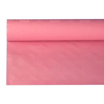 Namizni prt, papir, damast izgled 8 m x 1,2 m roza