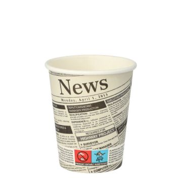 Papirnati lončki "To Go" 0,2 l Ø 8 cm · 9,2 cm "Newsprint"