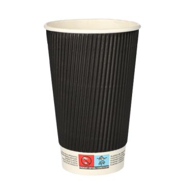Papirnati lončki "To Go" 0,4 l Ø 9 cm · 13,7 cm Ripple Wall