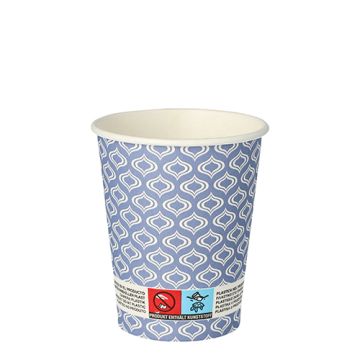 Papirnati lončki "To Go" 0,2 l Ø 8 cm · 9,1 cm "Blå droppen"