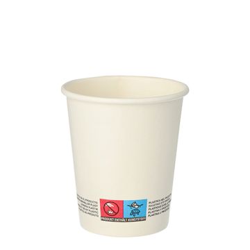 Papirnati lončki "To Go" 0,2 l Ø 8 cm · 9,2 cm bela