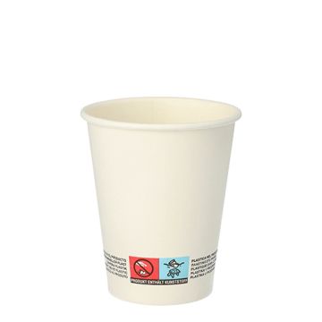 Papirnati lončki "To Go" 0,2 l Ø 8 cm · 9,1 cm bela
